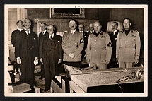 1938 'World-historical four-power conference in Munich 29.9.38', Propaganda Postcard, Third Reich Nazi Germany