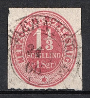 1865-67 1 1/3s Schlezwig, German States, Germany (Mi. 15, Signed, Used, CV $100)