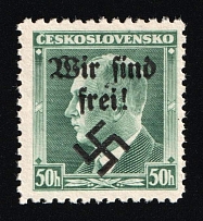 1938 50h Occupation of Rumburg, Sudetenland, Germany (Mi. 7, MNH)