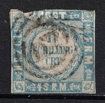 1864 1 1/4s Schlezwig, German States, Germany (Mi. 5 I, Canceled, CV $100)