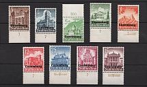 1941 Luxembourg, German Occupation, Germany (Mi. 33 - 41, Full Set, Margins, Plate Numbers, MNH-MLH)