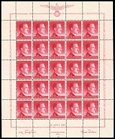 1943 24gr General Government, Germany, Full Sheet (Mi. 102, CV $30, MNH)