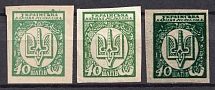 1919 40sh Ukrainian Peoples Republic, Ukraine (Varieties of Issues)