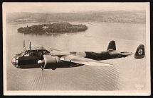 Third Reich, Germany, Airplane 'Dornier DO - 215', Air Force, Military Propaganda Postcard