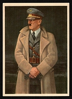 1945 'Fuhrer Adolf Hitler', Propaganda Postcard, Third Reich Nazi Germany