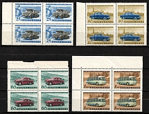 1960 Soviet Automobile Industry, Soviet Union, USSR, Russia, Blocks of four (Margins, Full Set, MNH)