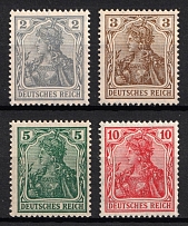 1905-13 German Empire, Germany (Mi. 83 I - 86 I, CV $30)