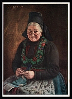 1933-1945 'Woman from Schlik (Upper Hesse)', Propaganda Postcard, Third Reich Nazi Germany