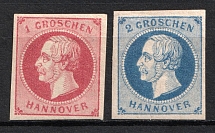 1859 Hannover, German States, Germany (Mi. 14 - 15, Signed, CV $30)