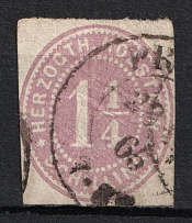 1865 1 1/4s Schlezwig, German States, Germany (Mi. 20, Used, CV $40)