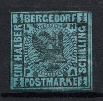 1861-67 1/2s Bargedorf, German States, Germany (Mi. 1 a, CV $70)