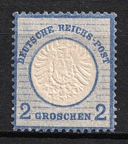 1872 2gr German Empire, Large Breast Plate, Germany (Mi. 20, CV $40)