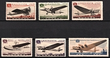 1937 Aviation of the USSR, Soviet Union, USSR, Russia (Zv. 476 - 481, CV $135, MNH)