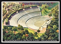 1936 'Riches Sports Field Dietrich Eckart Open-Air Stage', Propaganda Postcard, Third Reich Nazi Germany