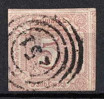 1859 5sgr Thurn and Taxis, German States, Germany (Mi. 18, Used, CV $390)