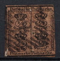 1857 1/4ggr Braunschweig, German States, Germany (Mi. 9, Used, CV $160)