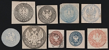 Russian Empire and Poland Postal Stationery Stamped Envelopes Cuts, Russia