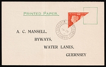 1940 (28 Dec) Guernsey, German Occupation, Germany, Postcard from and to Guernsey franked with 2P (Mi. II, CV $70)