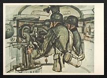 1923-1945 'Professor A. Janesch in the 6th Shaft Tower of a Plant on the Oberrh', Propaganda Postcard, Third Reich Nazi Germany