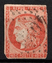 1871 40C France (Mi. 43 D, Used, CV$1250)