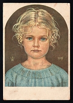 1939 'Gerda, 3 years', Propaganda Postcard, Third Reich Nazi Germany