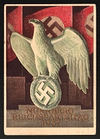 1937 'Reich Party Congress Nuremberg 1937', Propaganda Postcard, Third Reich Nazi Germany