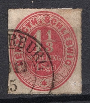 1865-67 1 1/3s Schlezwig, German States, Germany (Mi. 15, Canceled, CV $100)