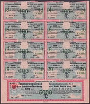 1919 (8 May) Berlin, Weimar Republic, Germany, Coupon Bonds for 5000 Marks