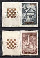 1941 Croatia, Perforation 11.5, Pairs (Mi. 39 - 40, Full Set, CV $240)