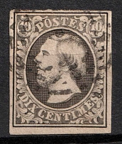 1855 10C Luxemburg (Mi. 1 C, Used, CV$85)