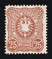 1887-90 25pf German Empire, Germany (Mi. 43 IIc, Cv $130, MNH)