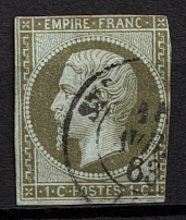 1860 1C France (Mi. 10 A, Used, CV $140)