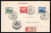 1939 (3 Jun) Third Reich, Germany, Registered Cover from Berlin (Charlottenburg) to Berlin (Neukolln) franked with Mi. 686 - 688 (Full Set, CV $50)