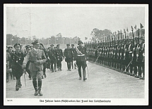 1936 'The Führer inspecting the front of the Leibstandarte', Propaganda Postcard, Third Reich Nazi Germany