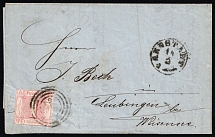 1864 (14 Feb) Thurn and Taxis, German States, Germany, Cover from Arnstadt to Leubingen franked with 1sgr (Mi. 29, CV $80)