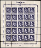 1944 84gr General Government, Germany, Full Sheet (Mi. 119)