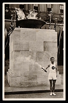 1936 'Opening of the Olympic Games', Propaganda Postcard, Third Reich Nazi Germany