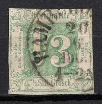 1862-64 1/3sgr Thurn and Taxis, German States, Germany (Mi. 27, Used, CV $220)