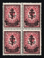 1919 30(4)k West Army, Russia, Civil War, Block of Four (Russika 24, CV $125)