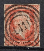 1851 1/2sgr Prussia, German States, Germany (Mi. 1, Canceled, CV $90)