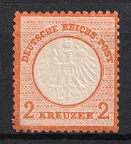 1872 2kr German Empire, Small Breast Plate, Germany (Mi. 8, CV $1,040)