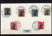 1945 SCHONHEIDERHAMMER Local Issue 1pf - 12pf on piece, Germany, Official Stamps (Canceled)