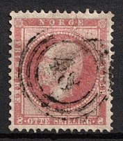 1856 8Sk Norway (Mi. 5, Used, CV$45)