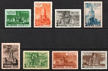 1950 Moscow Skyscrapers, Soviet Union, USSR, Russia (Zv. 1490 - 1497, Full Set, CV $550, MNH)