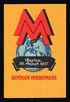 1937 Third Reich, Germany, Leipzig Autumn Fair, Advertising Stamp, Non-Postal (MNH)