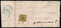 1862 (16 Oct) Brunswick, German States, Germany, Cover from Braunschweig to Meinersen (18.10) (Blue Handstamp, CV $150)