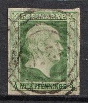 1856 4pf Prussia, German States, Germany (Mi. 5, Used, CV $120)