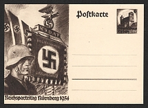 1934 'Reich Party Rally Nuremberg 1934', Propaganda Postal stationery, Third Reich Nazi Germany