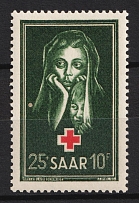 1951 25Fr Saar, Germany (Mi. 304, Full Set, CV $30)