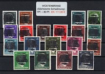 1945 WUSTENBRAND Local Issue 1pf - 80pf, Germany, Overprint on Hitler's head (Signed, MNH)